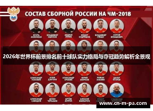 2026年世界杯前景排名前十球队实力格局与夺冠趋势解析全景观